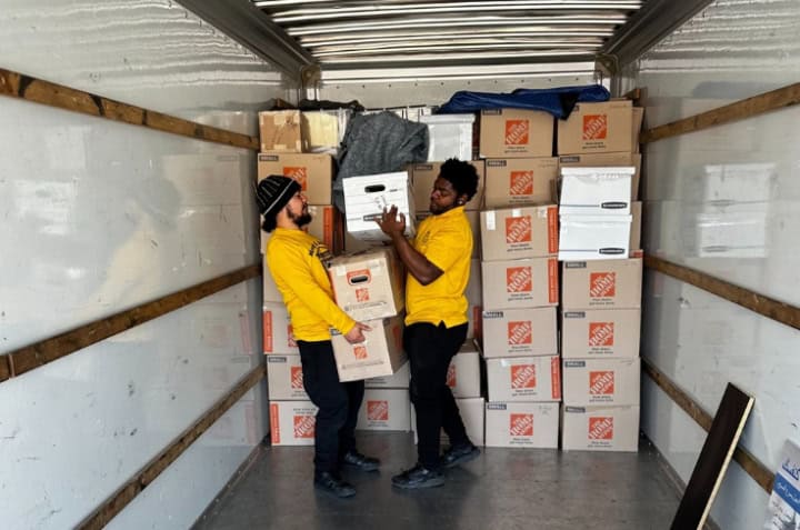 Pantheon Moving crew handling a commercial office relocation in Kansas City