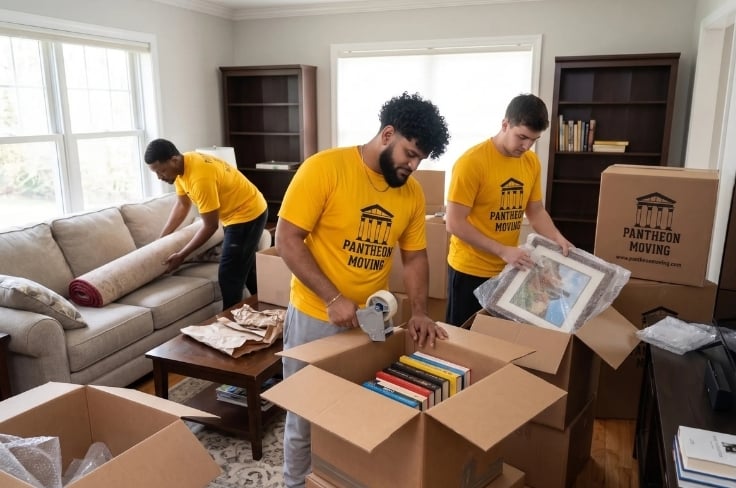 Pantheon Moving crew providing labor only loading and unloading service in Kansas City